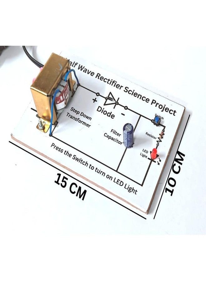 ESPtronics مجموعة تجارب نموذجية عملية لمشروع علمي استقصائي لمقوم نصف الموجة من ESPTRONICS للصف الثاني عشر مع مكثف ترشيح وثنائي. - Image 2
